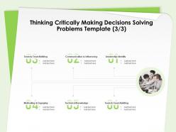 Thinking critically making decisions solving problems template knowledge ppt designs