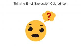 Thinking Emoji Expression Colored Icon In Powerpoint Pptx Png And Editable Eps Format