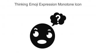 Thinking Emoji Expression Monotone Icon In Powerpoint Pptx Png And Editable Eps Format