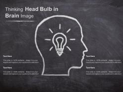 Thinking head bulb in brain image