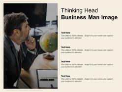 Thinking head business man image