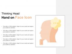 Thinking head hand on face icon