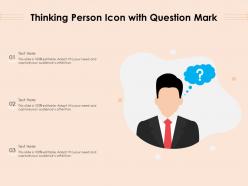 Thinking person icon with question mark