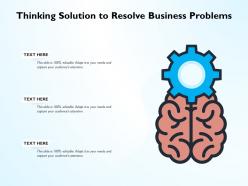 Thinking solution to resolve business problems