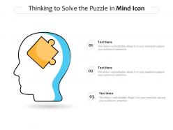 Thinking to solve the puzzle in mind icon