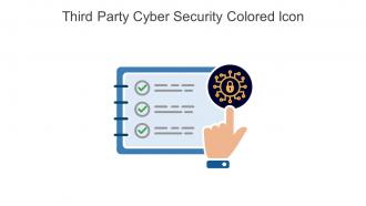Third Party Cyber Security Colored Icon In Powerpoint Pptx Png And Editable Eps Format