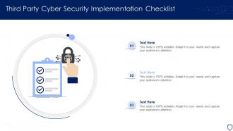 Third Party Cyber Security Implementation Checklist