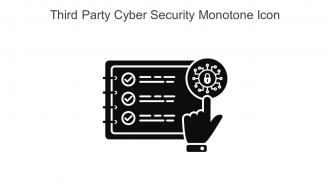 Third Party Cyber Security Monotone Icon In Powerpoint Pptx Png And Editable Eps Format