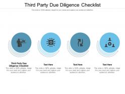 Third party due diligence checklist ppt powerpoint presentation icon design ideas cpb