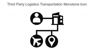 Third Party Logistics Transportation Monotone Icon In Powerpoint Pptx Png And Editable Eps Format