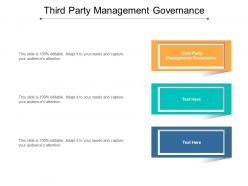 Third party management governance ppt powerpoint presentation gallery samples cpb