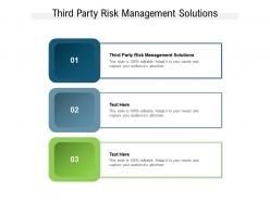 Third party risk management solutions ppt powerpoint presentation pictures ideas cpb