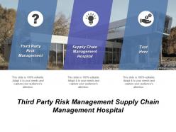Third party risk management supply chain management hospital cpb