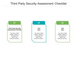 Third party security assessment checklist ppt powerpoint presentation model skills cpb