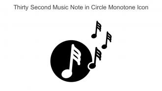 Thirty Second Music Note In Circle Monotone Icon In Powerpoint Pptx Png And Editable Eps Format