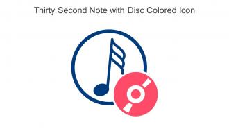 Thirty Second Note With Disc Colored Icon In Powerpoint Pptx Png And Editable Eps Format