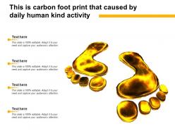 This is carbon foot print that caused by daily human kind activity