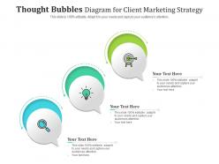 Thought bubbles diagram for client marketing strategy infographic template