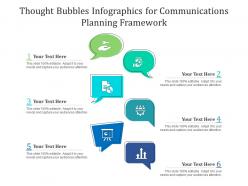 Thought bubbles for communications planning framework infographic template