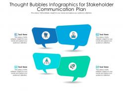 Thought bubbles for stakeholder communication plan infographic template
