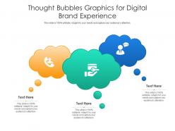 Thought bubbles graphics for digital brand experience infographic template