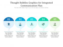 Thought bubbles graphics for integrated communication plan infographic template