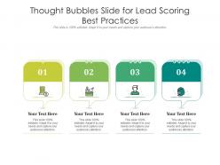 Thought bubbles slide for lead scoring best practices infographic template
