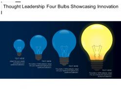 Thought Leadership Four Bulbs Showcasing Innovation