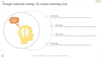 Thought Leadership Strategy For Content Marketing Icon
