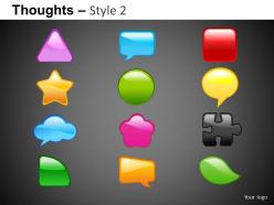 Thoughts style 2 powerpoint presentation slides db
