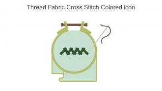 Thread Fabric Cross Stitch Colored Icon In Powerpoint Pptx Png And Editable Eps Format