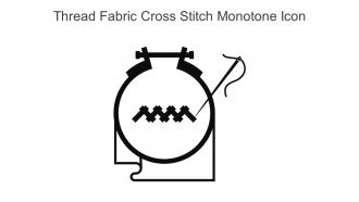 Thread Fabric Cross Stitch Monotone Icon In Powerpoint Pptx Png And Editable Eps Format
