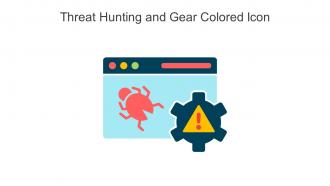 Threat Hunting And Gear Colored Icon In Powerpoint Pptx Png And Editable Eps Format