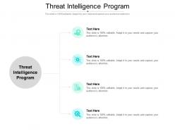 Threat intelligence program ppt powerpoint presentation file design inspiration cpb