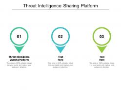 Threat intelligence sharing platform ppt powerpoint presentation professional clipart cpb