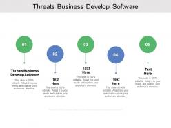 Threats business develop software ppt powerpoint presentation ideas structure cpb