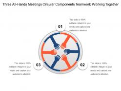 Three All Hands Meetings Circular Components Teamwork Working Together