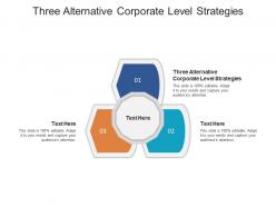 Three alternative corporate level strategies ppt powerpoint presentation infographics master slide cpb