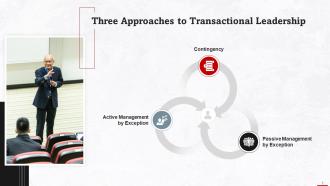 Three Approaches To Transactional Leadership Training Ppt