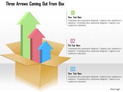 Three arrows coming out from box powerpoint template