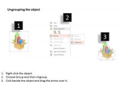 Three arrows coming out from box powerpoint template