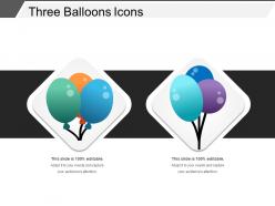 Three balloons icons