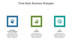 Three basic business strategies ppt powerpoint presentation show cpb