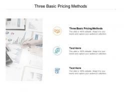 Three basic pricing methods ppt powerpoint presentation outline outfit cpb
