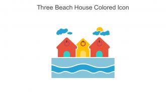 Three Beach House Colored Icon In Powerpoint Pptx Png And Editable Eps Format