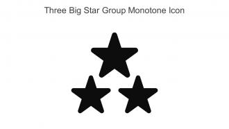 Three Big Star Group Monotone Icon In Powerpoint Pptx Png And Editable Eps Format