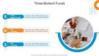 Three Biotech Funds In Powerpoint And Google Slides Cpb