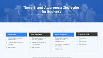 Three Brand Awareness Strategies For Business