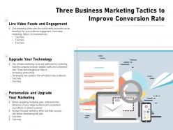 Three business marketing tactics to improve conversion rate