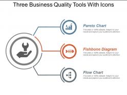 Three business quality tools with icons